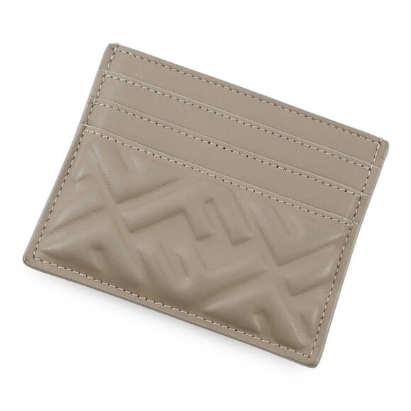 FENDI Baguette Card Case Nappa Leather Gray - Picture 2 of 10